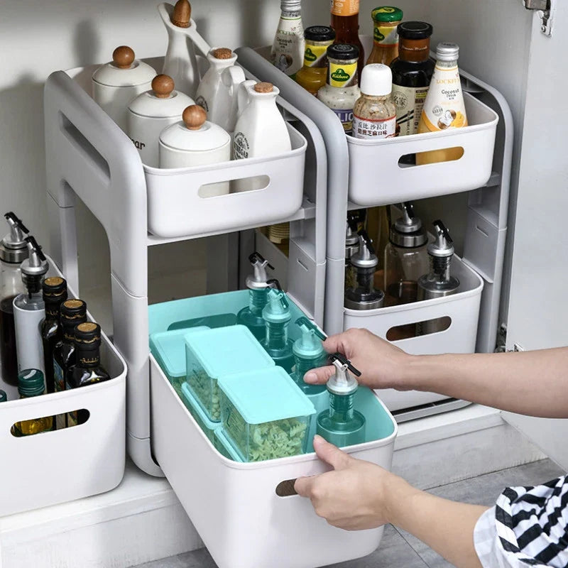 Maximize Your Kitchen Space with Our Two Tier Kitchen Cabinet Storage Rack Box